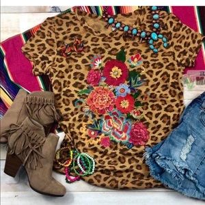 Fiesta Floral Leopard Shirt